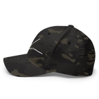 Signature Logo Flexi Fit Baseball Cap in camouflage with adjustable strap