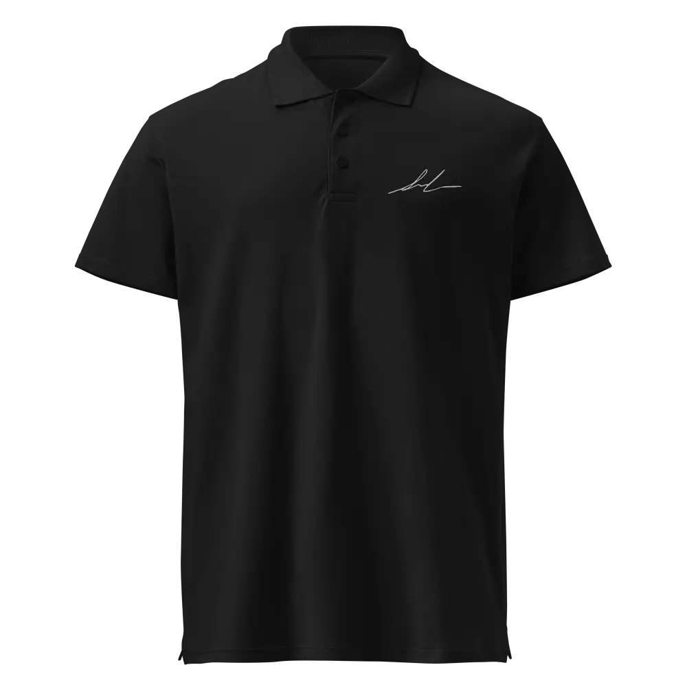 Redtorn Signature Polo Shirt: black unisex polo in cotton-poly blend