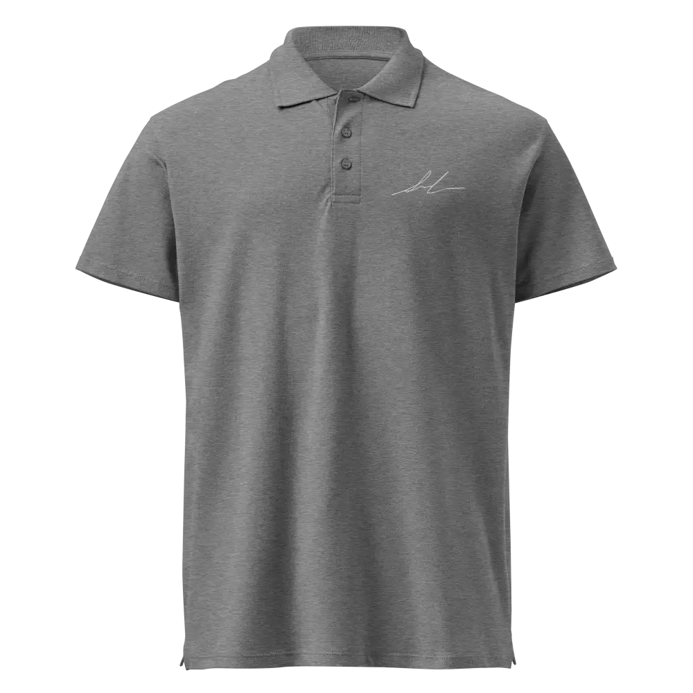 Light gray Redtorn Signature cotton polo shirt, unisex smart casual wear