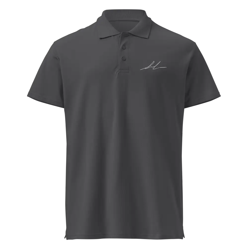 Gray Redtorn Signature polo shirt with white chest logo, unisex smart casual wear