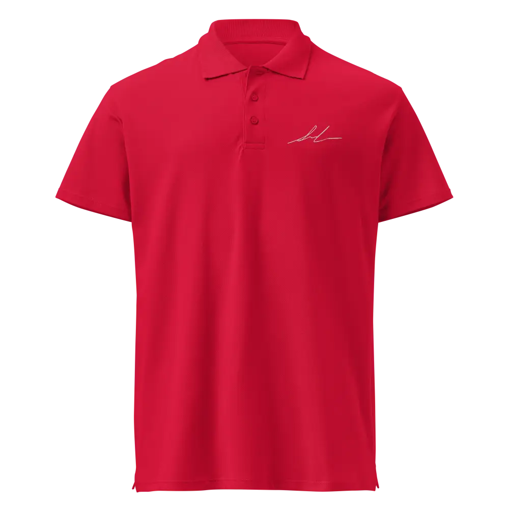 Redtorn Signature unisex polo shirt in red with white logo