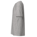 Heather gray cotton unisex classic tee with pocket detail