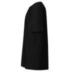 Cotton unisex classic tee with black leather jacket details