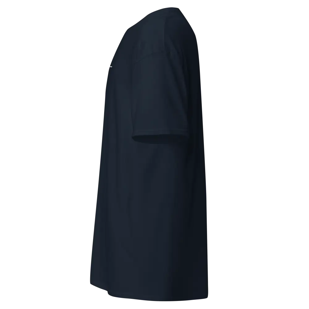 Dark blue hooded bathrobe with pockets, cotton unisex classic style