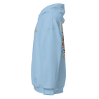 Light blue Flying with Freedom unisex adult skater street wear hoodie