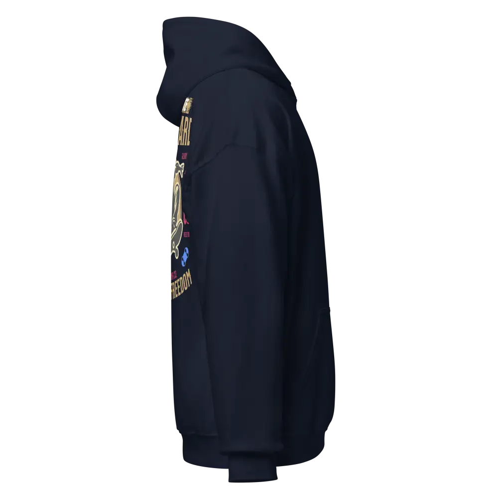 Navy blue Redtorn Flying with Freedom unisex adult skater street wear hoodie