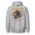 Light gray 2006 skater street wear hoodie with Flying with Freedom unisex adult design