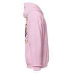 Redtorn Flying with Freedom unisex adult skater street wear hoodie in pink with graphic back design