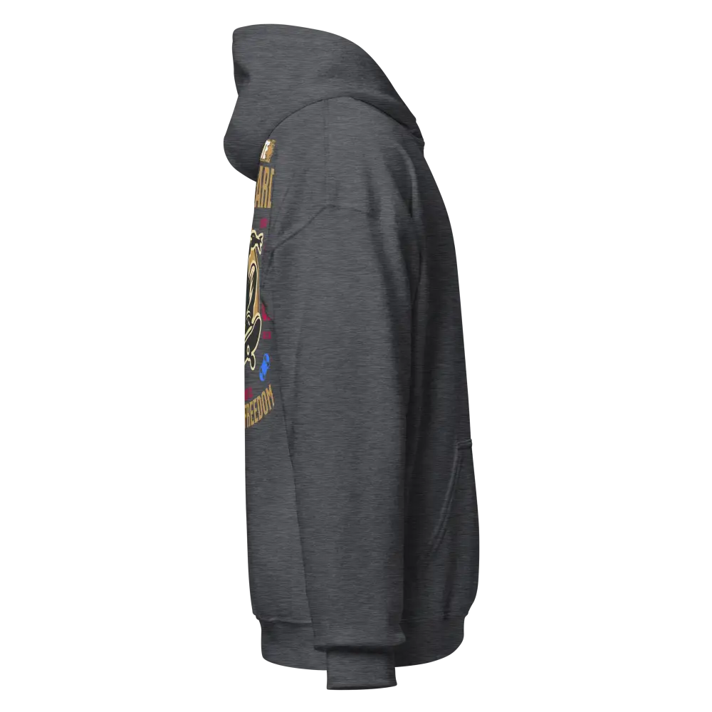 Charcoal gray Redtorn Flying with Freedom unisex adult skater street wear hoodie