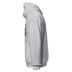 Redtorn Flying with Freedom unisex adult skater street wear hoodie in heather gray with back graphic