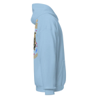 Light blue Flying with Freedom unisex adult skater streetwear hoodie