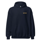 Redtorn Flying with Freedom unisex adult skater street wear hoodie in navy blue with gold logo