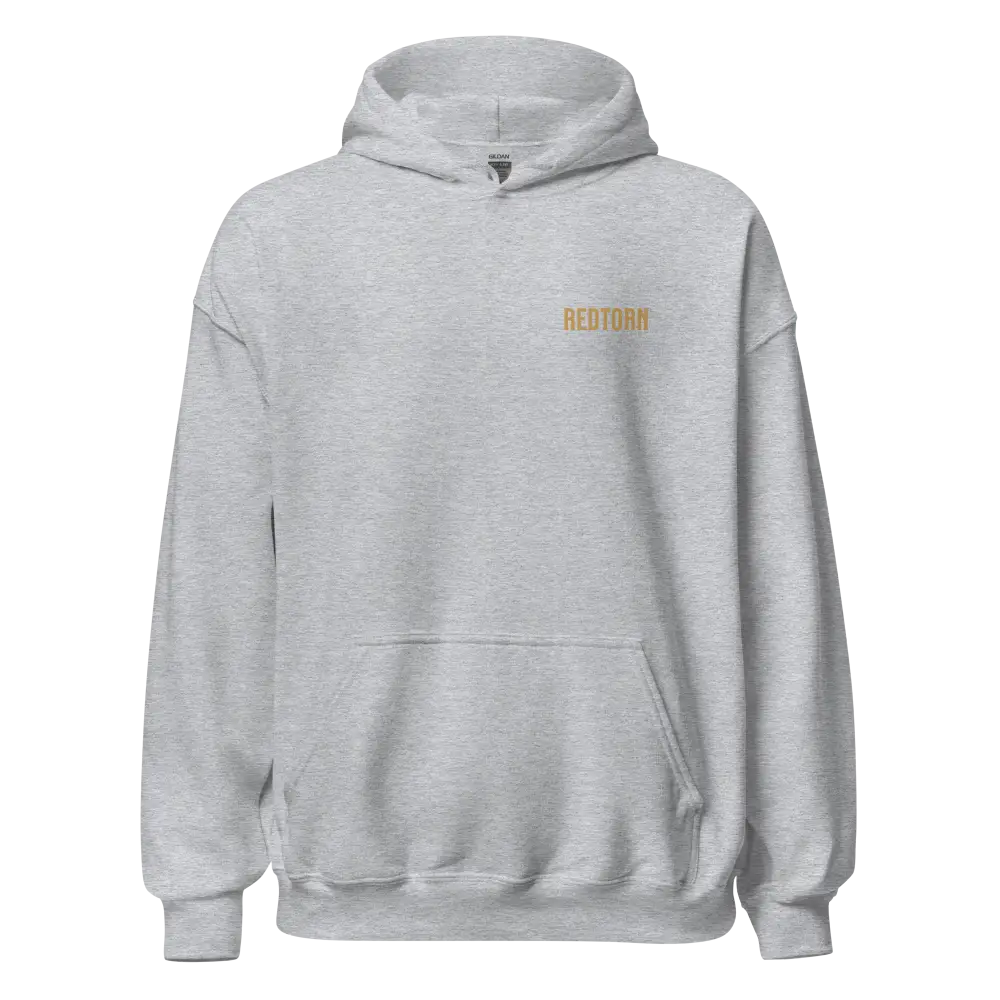 White Redtorn Flying with Freedom unisex adult skater street wear hoodie with gold Reidzon logo
