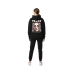 Tears of strength unisex adult hoodie with resilience graphic of womans face and tears of sorrow text on back