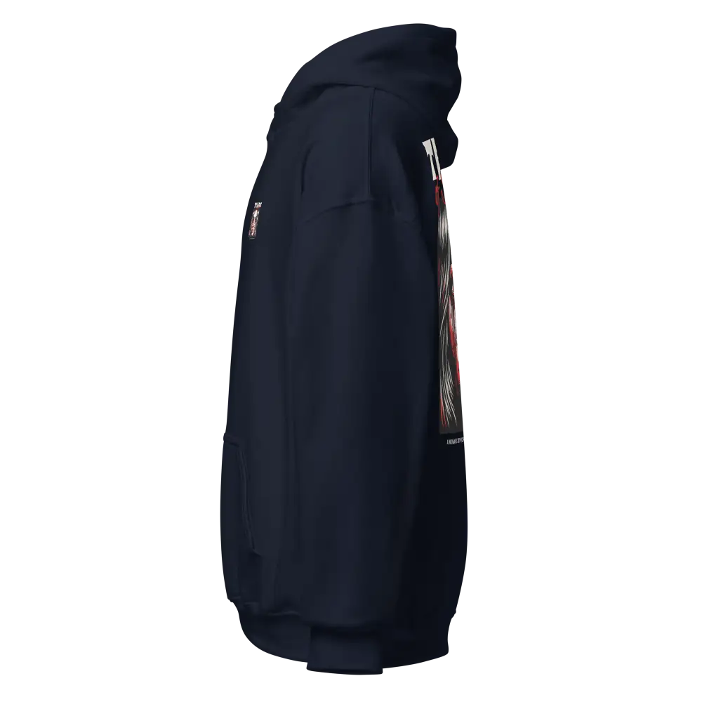 Tears of Strength unisex adult hoodie in dark blue with resilience graphic