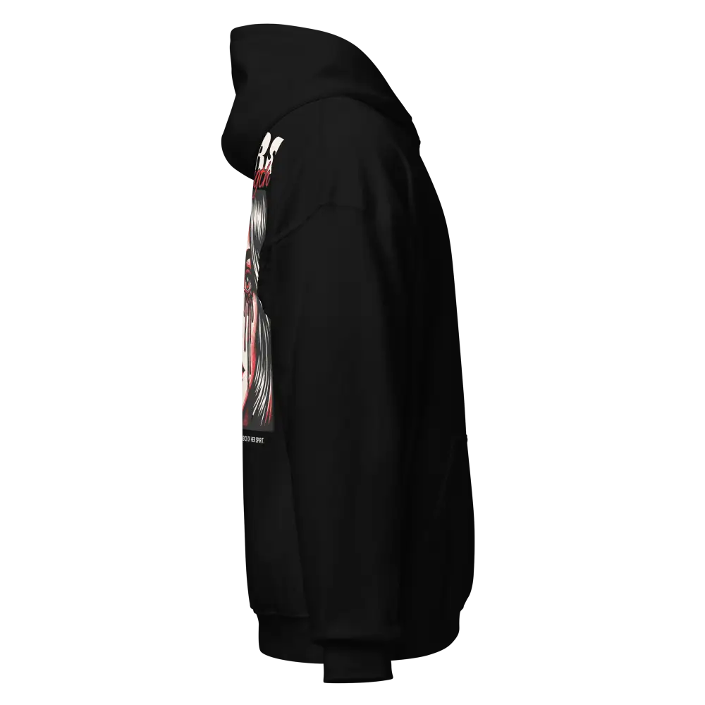 Tears of Strength unisex adult hoodie with resilience graphic on black back