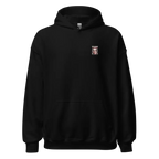 Tears of Strength unisex adult hoodie with resilience graphic on black cotton blend chest