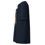 Navy blue long-sleeved crying woman graphic unisex adult tee