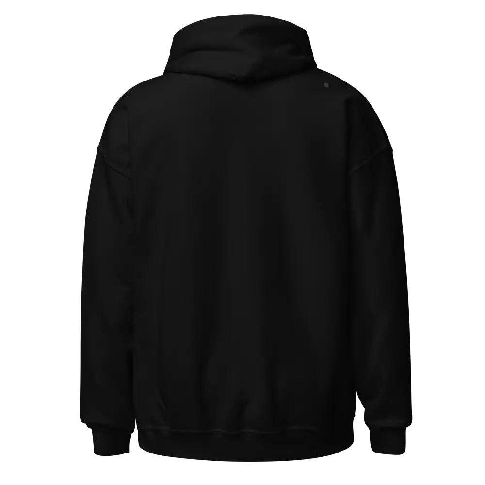 Redtorn unisex black cotton hoodie with hood and drawstrings