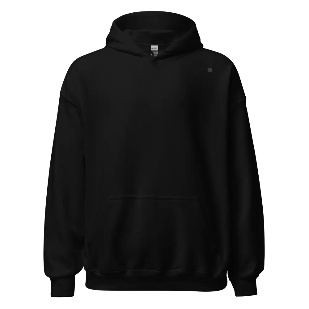 Redtorn unisex black cotton hoodie with hood and drawstring