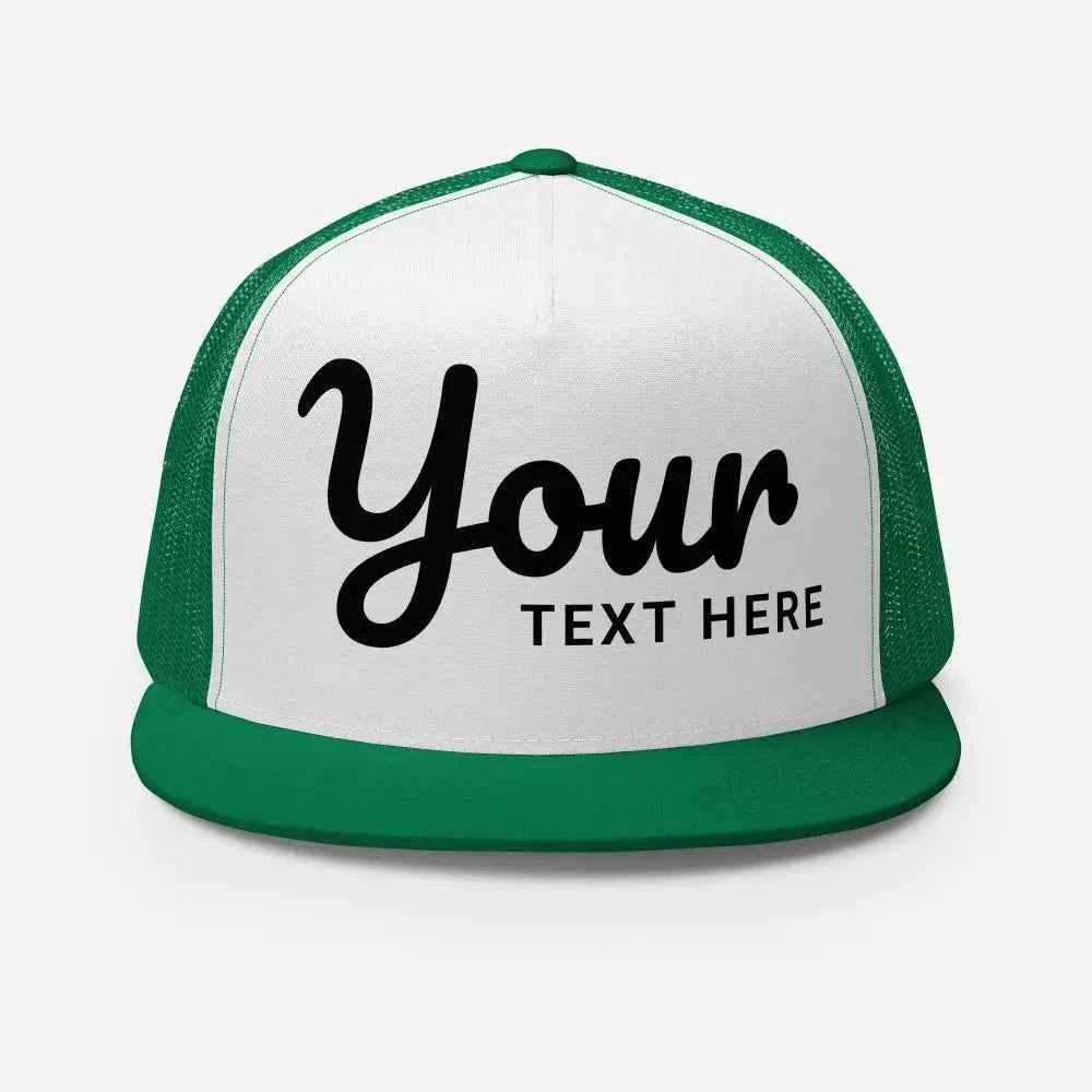 Unisex Black & White Mesh Trucker Cap