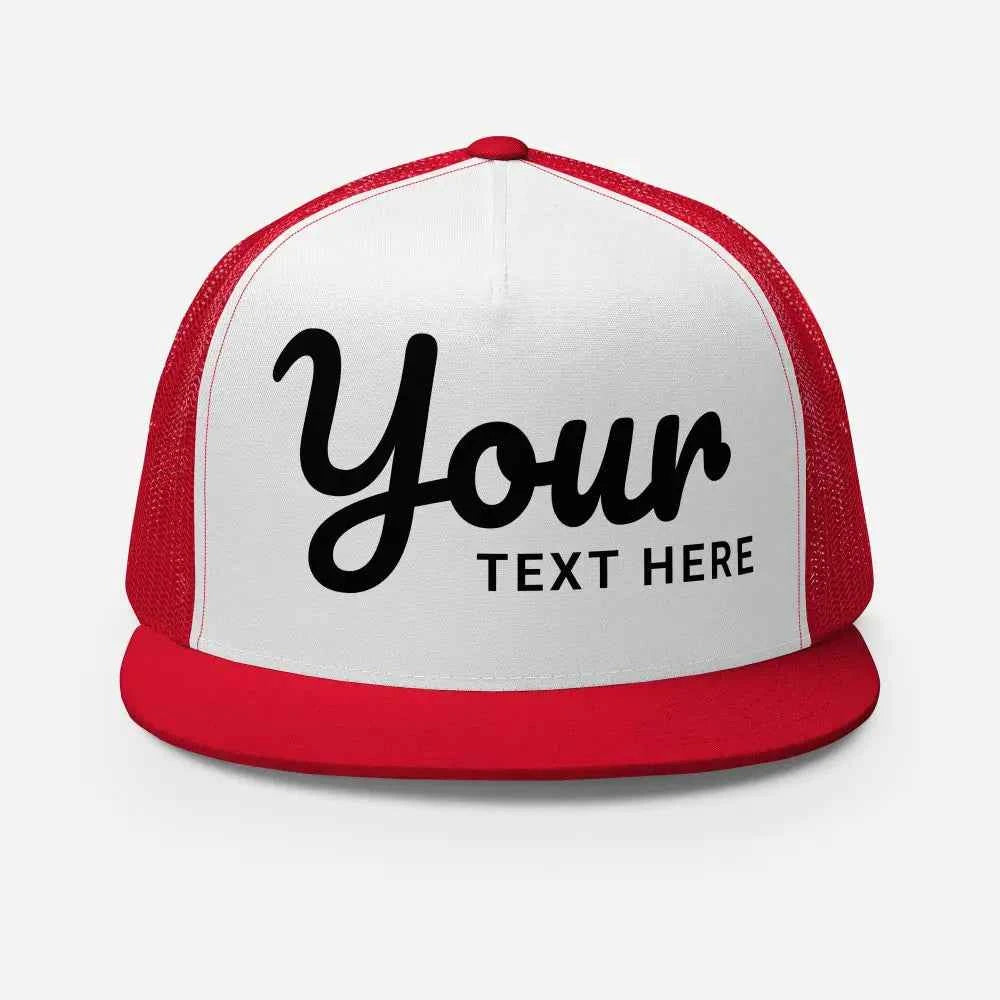 Unisex Black & White Mesh Trucker Cap