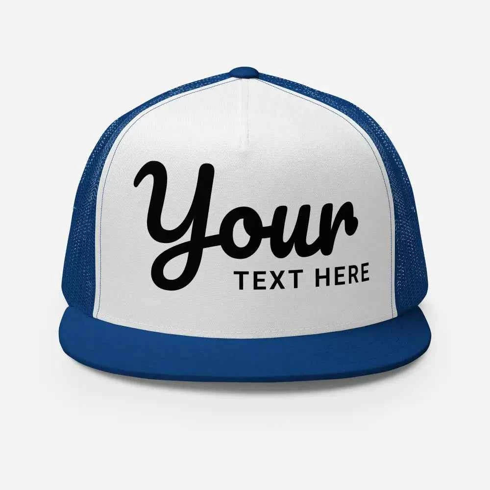 Unisex Black & White Mesh Trucker Cap