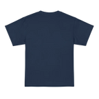Navy blue Skull Check kids graphic tee, unisex short sleeve crew neck