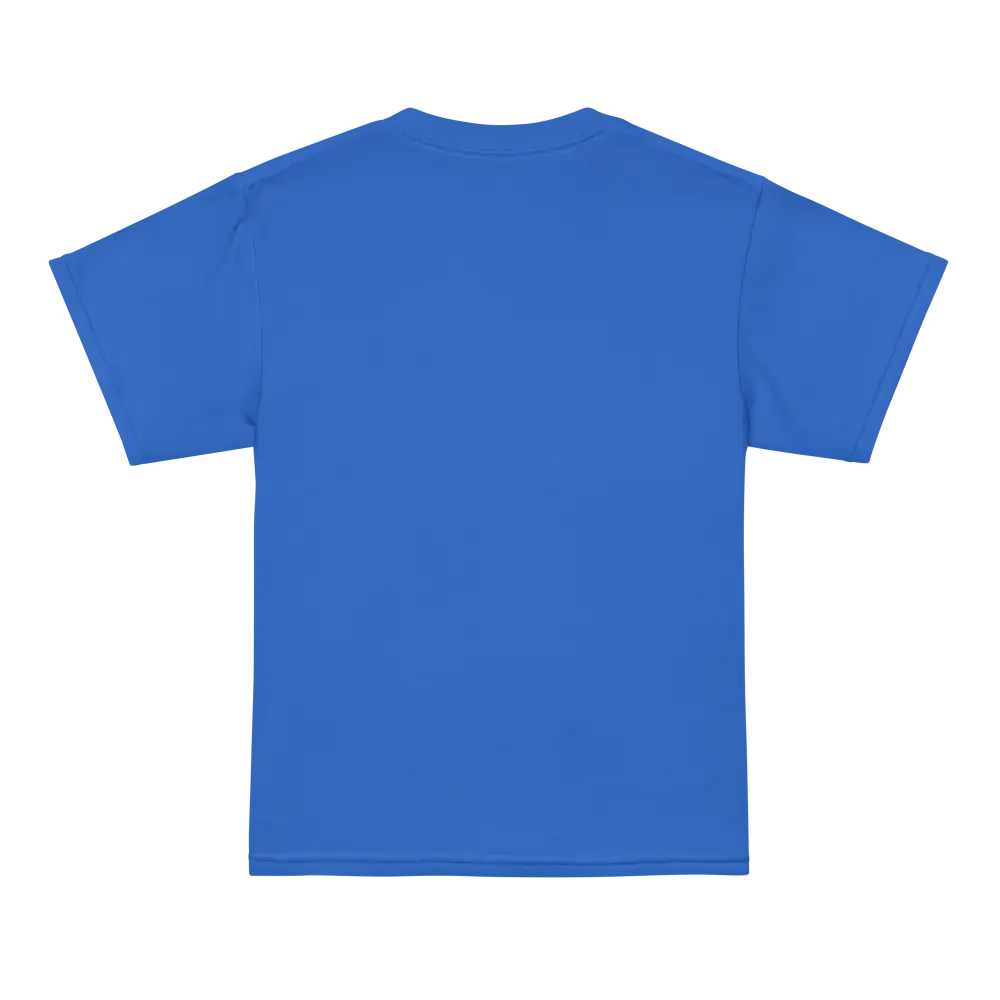 Royal blue unisex kids clothing graphic tee with skull design