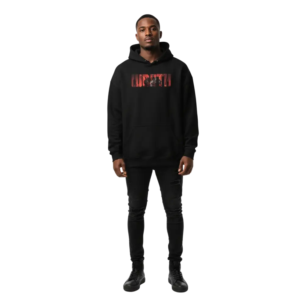 Black Wrath Hoodie from Deadly Sins Collection, Australian streetwear