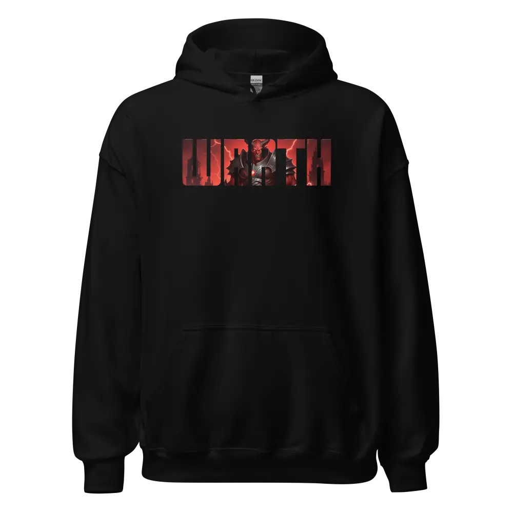 Wrath III Black Graphic Hoodie from Deadly Sins Collection, Australian Streetwear